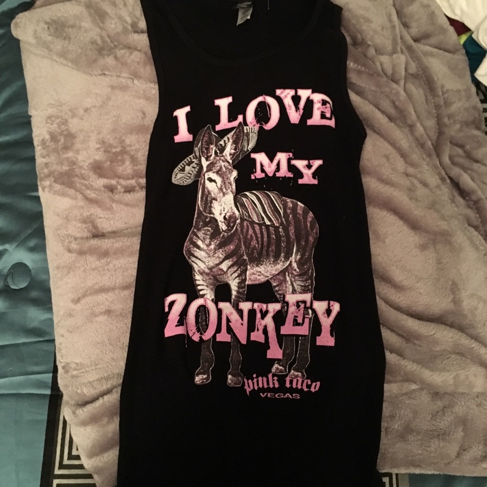 I Love My Zonkey Pink Taco Tank